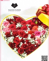 Hộp Hoa Hồng Trái Tim - belovedbeyond.com