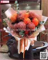 Cúc Mẫu Đơn Cam Nâu - belovedbeyond.com