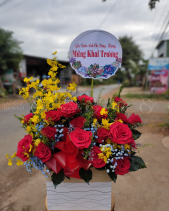 Lẵng Hồng Đỏ Chúc Mừng - belovedbeyond.com