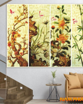 Tranh Cây Kiểng Tứ Quý 36Ttq - belovedbeyond.com