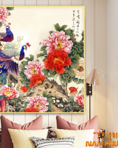 Tranh Treo Tường Chim Công Và Mẫu Đơn 821Ttn - belovedbeyond.com