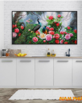 Tranh Chim Công Trong Vườn Hoa Tgh620 - belovedbeyond.com