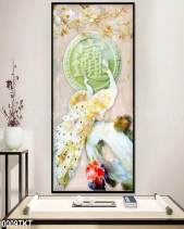 Tranh Đôi Chim Công Và Hoa Trắng 0009Tkt - belovedbeyond.com
