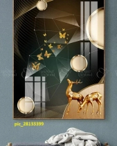 Tranh Trừu Tượng Đàn Bướm Vàng Pic_28133399 - belovedbeyond.com