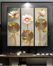 Tranh Cành Sen Và Cá Tgh728 - belovedbeyond.com