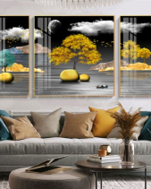 Tranh Cây Tài Lộc Và Hòn Đá Vàng Ft60099 - belovedbeyond.com