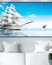 Tranh 3D Thuyền Buồm Đại Dương 185Tb - belovedbeyond.com