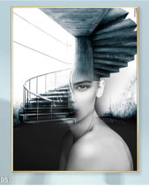 Tranh Cầu Thang Và Cô Gái Tgh805 - belovedbeyond.com