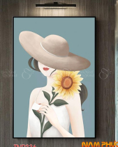 Tranh Cô Gái Hoa Hướng Dương Tnp336 - belovedbeyond.com