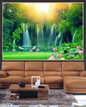 Tranh Thác Nước Và Hoa Sen 159Tck - belovedbeyond.com