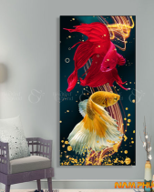 Tranh 2 Con Cá Nghệ Thuật Tnp339 - belovedbeyond.com