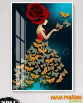 Tranh Trang Trí Phòng Khách Cô Gái Np53 - belovedbeyond.com