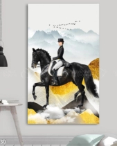 Tranh Chú Ngựa Đen Tgh830 - belovedbeyond.com