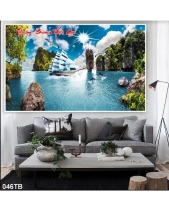 Tranh 3D Thuyền Buồm Đẹp 046Tb - belovedbeyond.com