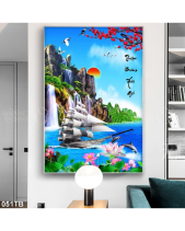 Tranh Thuyền Buồm Và Chim Hạc 051Tb - belovedbeyond.com