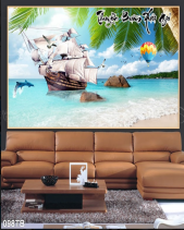 Tranh Thuyền Buồm Và Cây Dừa 098Tb - belovedbeyond.com