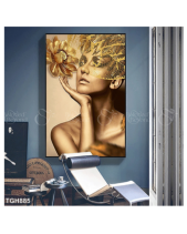 Tranh Cô Gái Và Hoa Lá Tgh885 - belovedbeyond.com