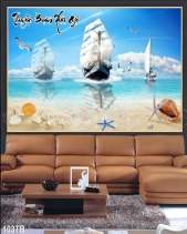 Tranh Thuyền Buồm Và Bầu Trời Xanh 103Tb - belovedbeyond.com