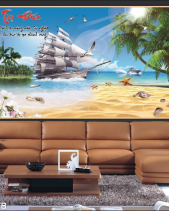 Tranh Thuyền Buồm Đang Vào Bờ 112Tb - belovedbeyond.com