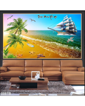 Tranh Thuyền Buồm Và Sao Biển 008Tb - belovedbeyond.com