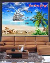 Tranh Treo Tường Thuyền Buồm Màu Trắng 025Tb - belovedbeyond.com