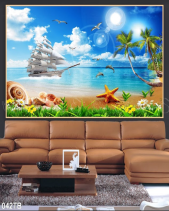 Tranh Thuyền Trắng Và Hải Âu 042Tb - belovedbeyond.com