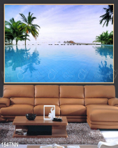 Tranh Hồ Nước Xanh Đẹp 154Tnn - belovedbeyond.com