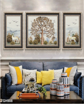 Tranh Cái Cây Và Hai Chú Hươu Tgh908 - belovedbeyond.com