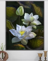 Tranh Hoa Sen Trắng 1128Tck - belovedbeyond.com