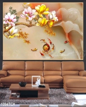 Tranh Hoa Sen Vàng Và Cá Chép 1094Tck - belovedbeyond.com