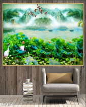 Tranh Phong Cảnh Đầm Sen 1356Tck - belovedbeyond.com