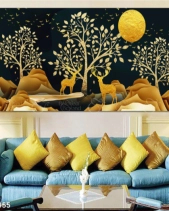 Tranh Cây Vàng Và Hươu Tgh955 - belovedbeyond.com