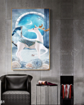 Tranh Chú Hươu Trắng Tgh961 - belovedbeyond.com