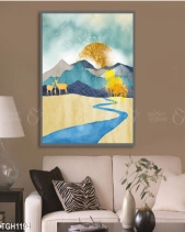Tranh Núi Và Mặt Trời Tgh1194 - belovedbeyond.com