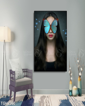 Tranh Cô Gai Và Bướm Xanh Tgh1347 - belovedbeyond.com