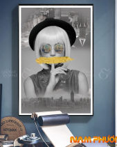 Tranh Cô Gái Nghệ Thuật Tone Xám Tgh1353 - belovedbeyond.com