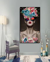 Tranh Cô Gái Và Bó Hoa Sắc Màu Tgh2365 - belovedbeyond.com