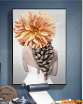 Tranh Cô Gái Đóa Hoa Tgh734 - belovedbeyond.com