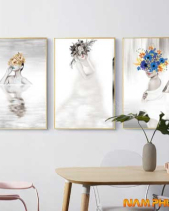 Tranh Cô Gái Và Khóm Hoa Tgh883 - belovedbeyond.com