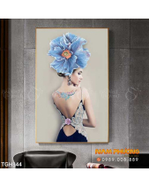 Tranh Cô Gái Và Bông Hoa Tgh844 - belovedbeyond.com