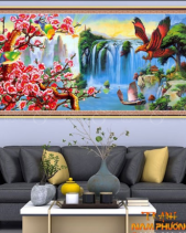 Tranh Thác Nước Và Chim Đại Bàng 400Ttn - belovedbeyond.com