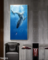 Tranh Cá Voi Và Cô Gái Tgh1216 - belovedbeyond.com