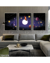 Tranh Bộ 3 Tấm Mặt Trời Và Các Hành Tinh Tgh1379 - belovedbeyond.com