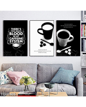 Tranh Bộ 3 Tấm Ly Cafe Đen Tgh1405 - belovedbeyond.com