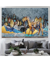 Tranh Decor Ngựa Vàng Trong Rừng Tgh1408 - belovedbeyond.com