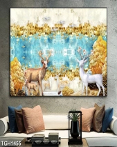 Tranh Bầy Hươu Và Mặt Hồ Tgh1455 - belovedbeyond.com