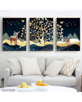 Tranh Hươu Và Cây Đồng Tiền Tgh1500 - belovedbeyond.com