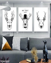 Tranh Những Chú Hươu Trắng Đen Tgh1523 - belovedbeyond.com