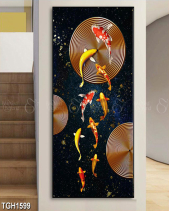 Tranh Đàn Cá Trên Mặt Hồ Tgh1599 - belovedbeyond.com