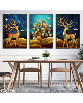 Tranh Hươu Và Hoa Hồng Vàng Tgh1789 - belovedbeyond.com